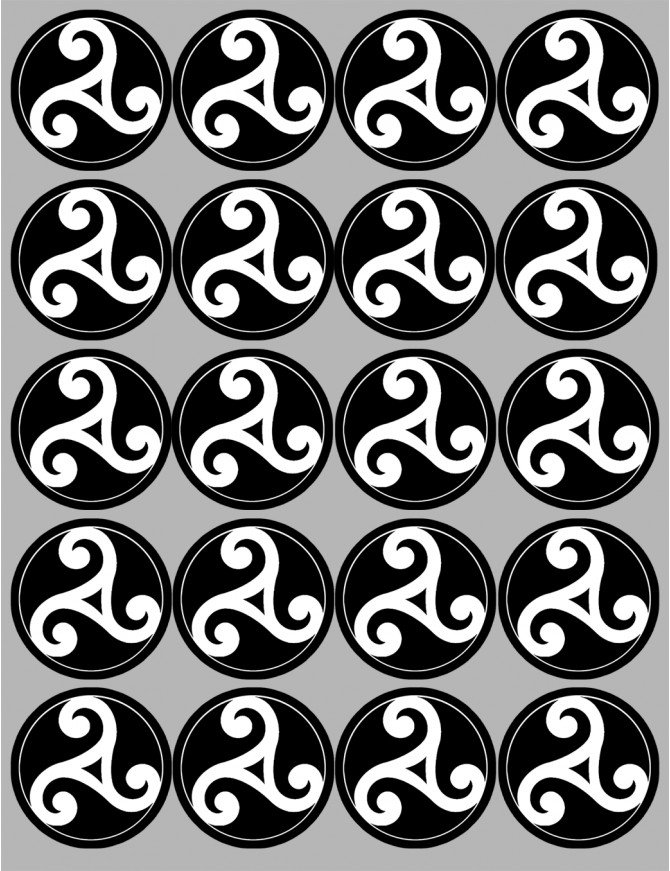 Triskèle (20 stickers de 5cm) -  Sticker/autocollant