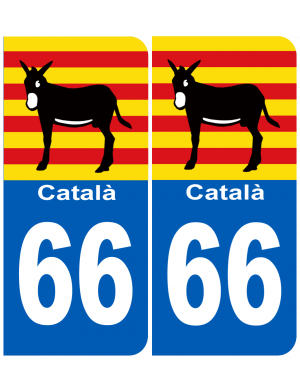 immatriculation 66 Catalane - Sticker/autocollant