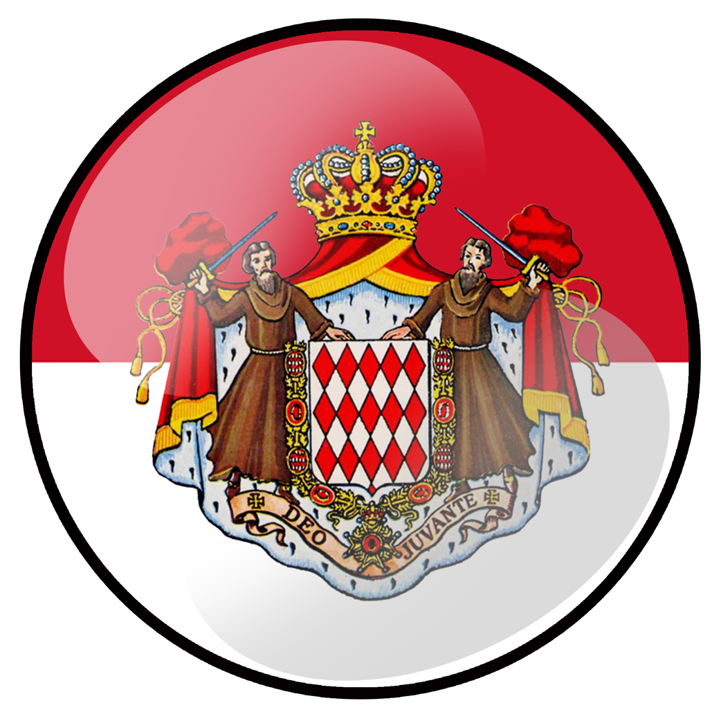 Drapeau Monaco Effet 3D - 15cm - Sticker/autocollant