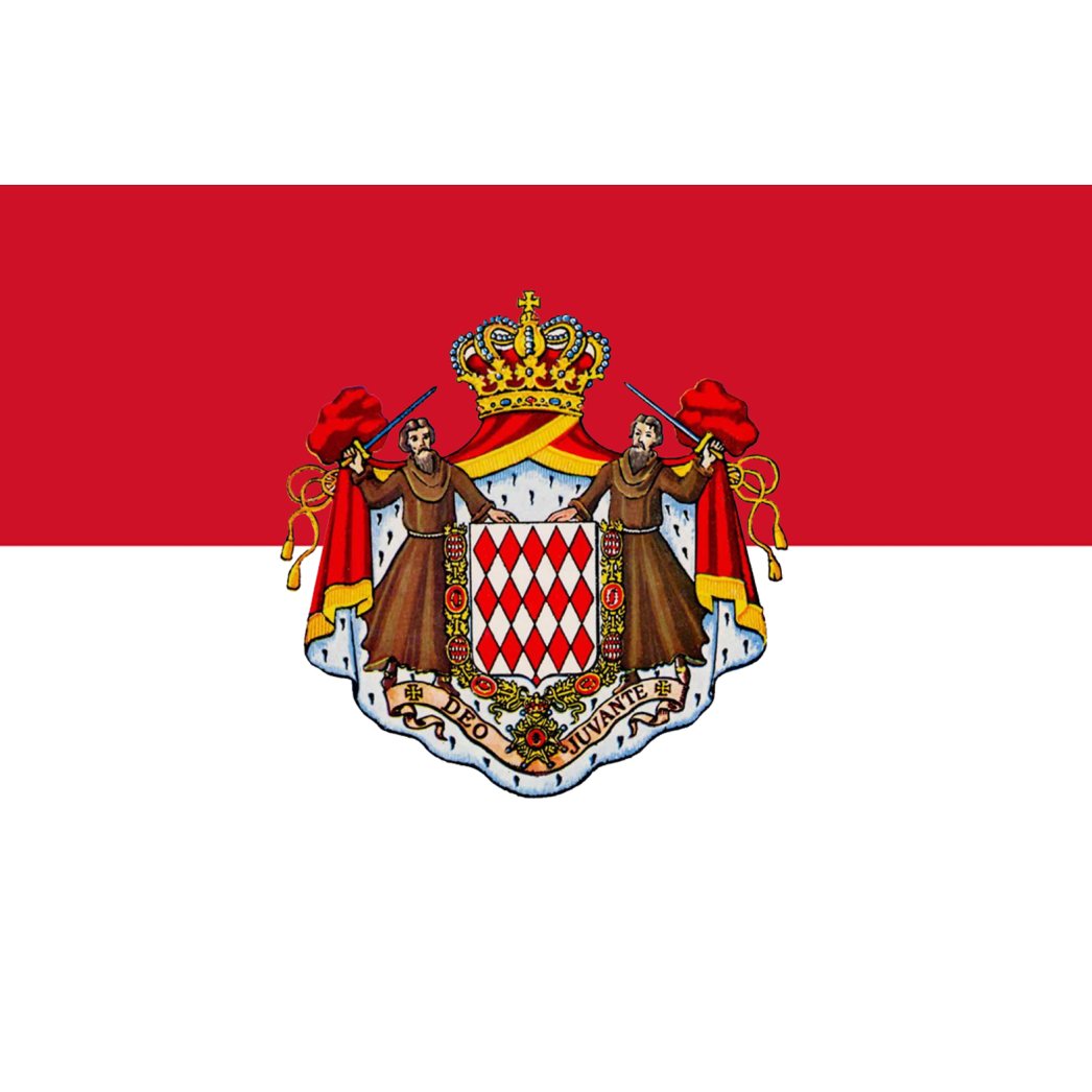 Drapeau Monaco Effet 3D - 15cm - Sticker/autocollant