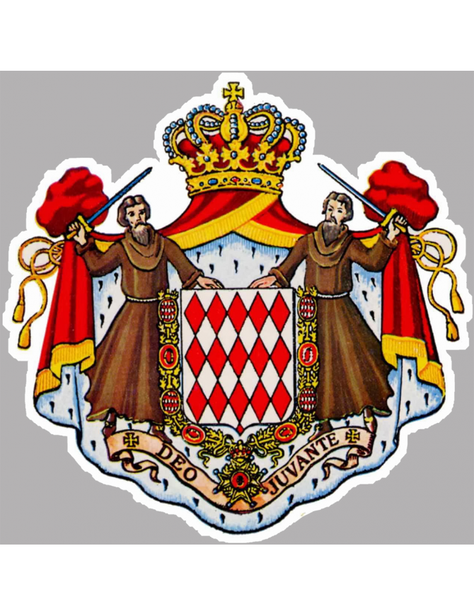 Blason Monaco (15x15cm) - Sticker/autocollant Blason Monaco (15x15cm) - Sticker/autocollant