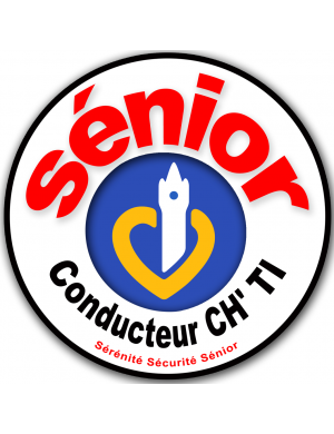 Conducteur Sénior CH'TI (10x10cm) - Sticker/autocollant