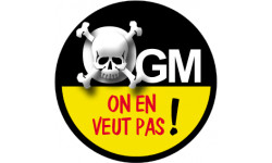 OGM, on en veut pas (5cm) - Sticker/autocollant