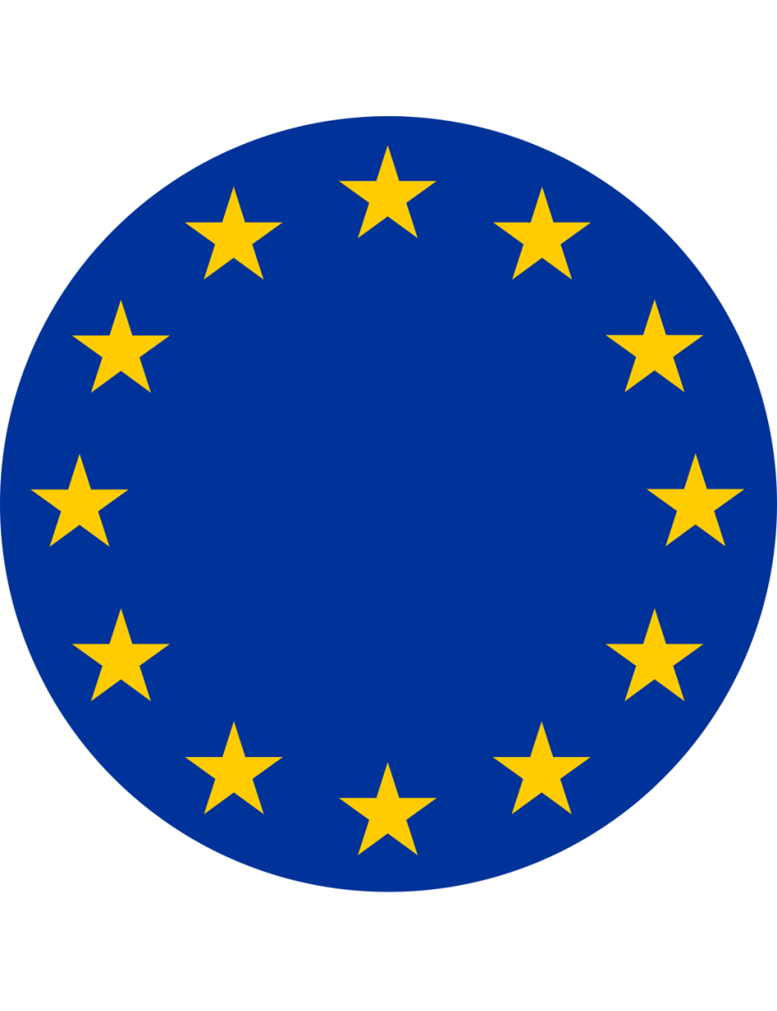 UE - Union Européenne (20x20cm) - Sticker/autocollant