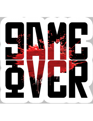 Game Over (15x15cm) - Sticker/autocollant