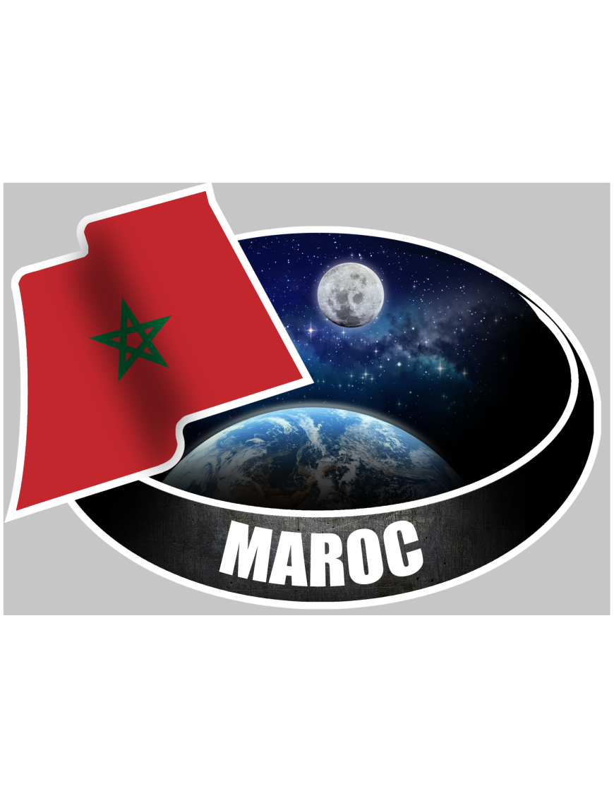 MAROC (10x14cm) Sticker/autocollant