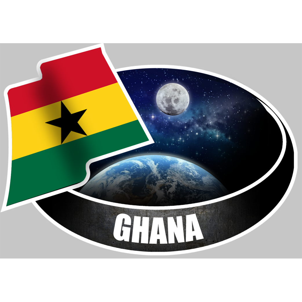 GHANA (10x14cm) - Sticker/autocollant