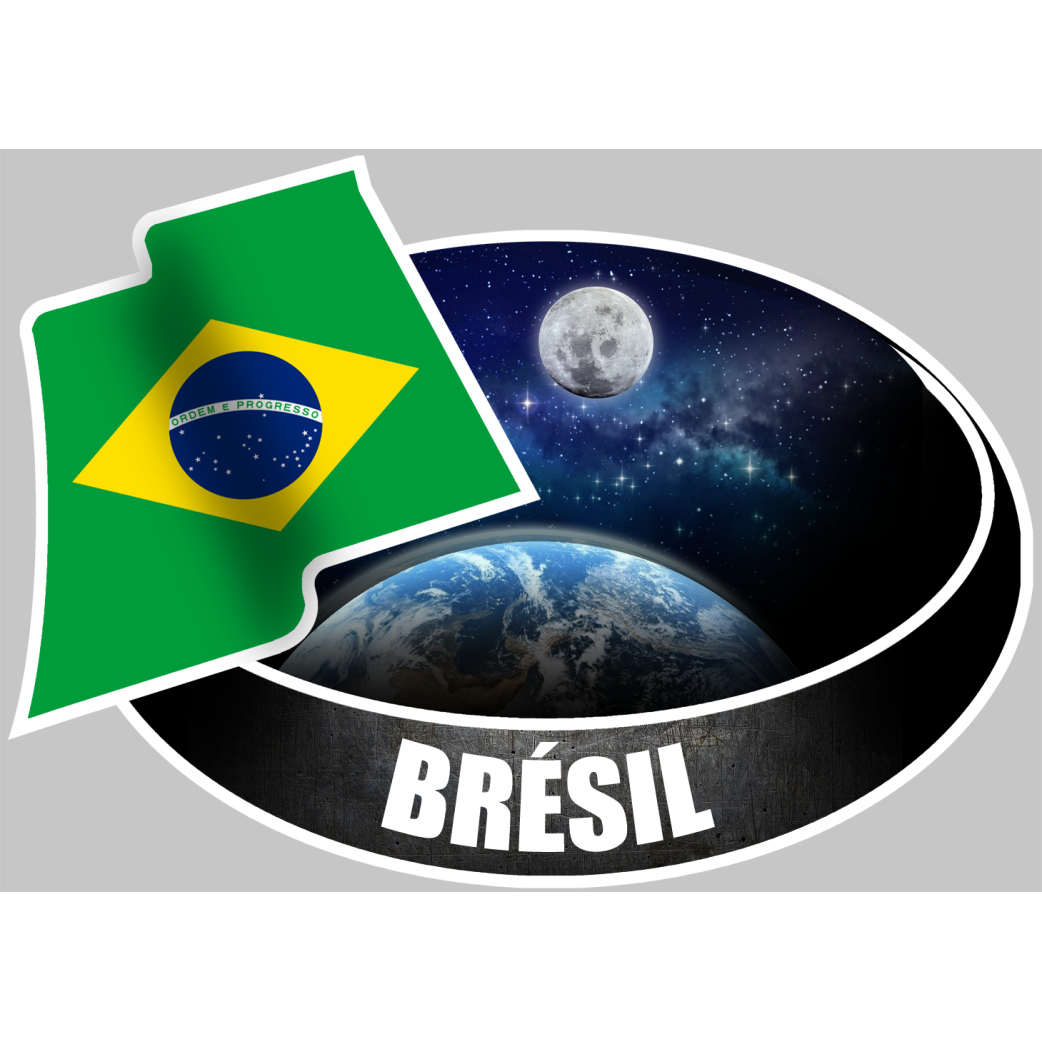 BRÉSIL (10x14cm) - Sticker/autocollant
