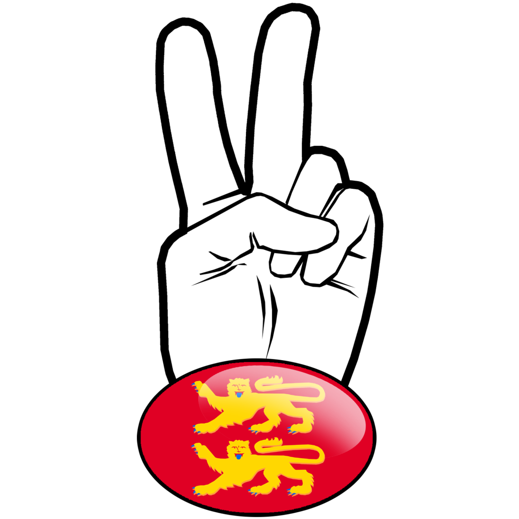 salut de motard Normand - (10x4,8cm) - Sticker/autocollant