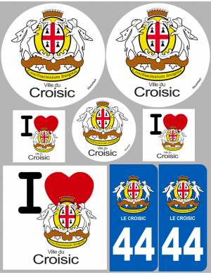 Le Croisic - 8 autocollants variés - Sticker/autocollant