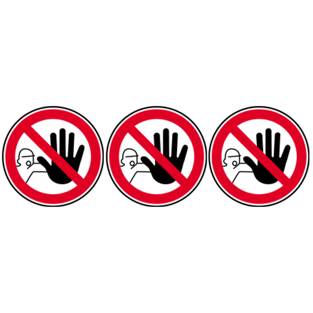 entrée interdite (3fois 5cm) - Sticker/autocollant