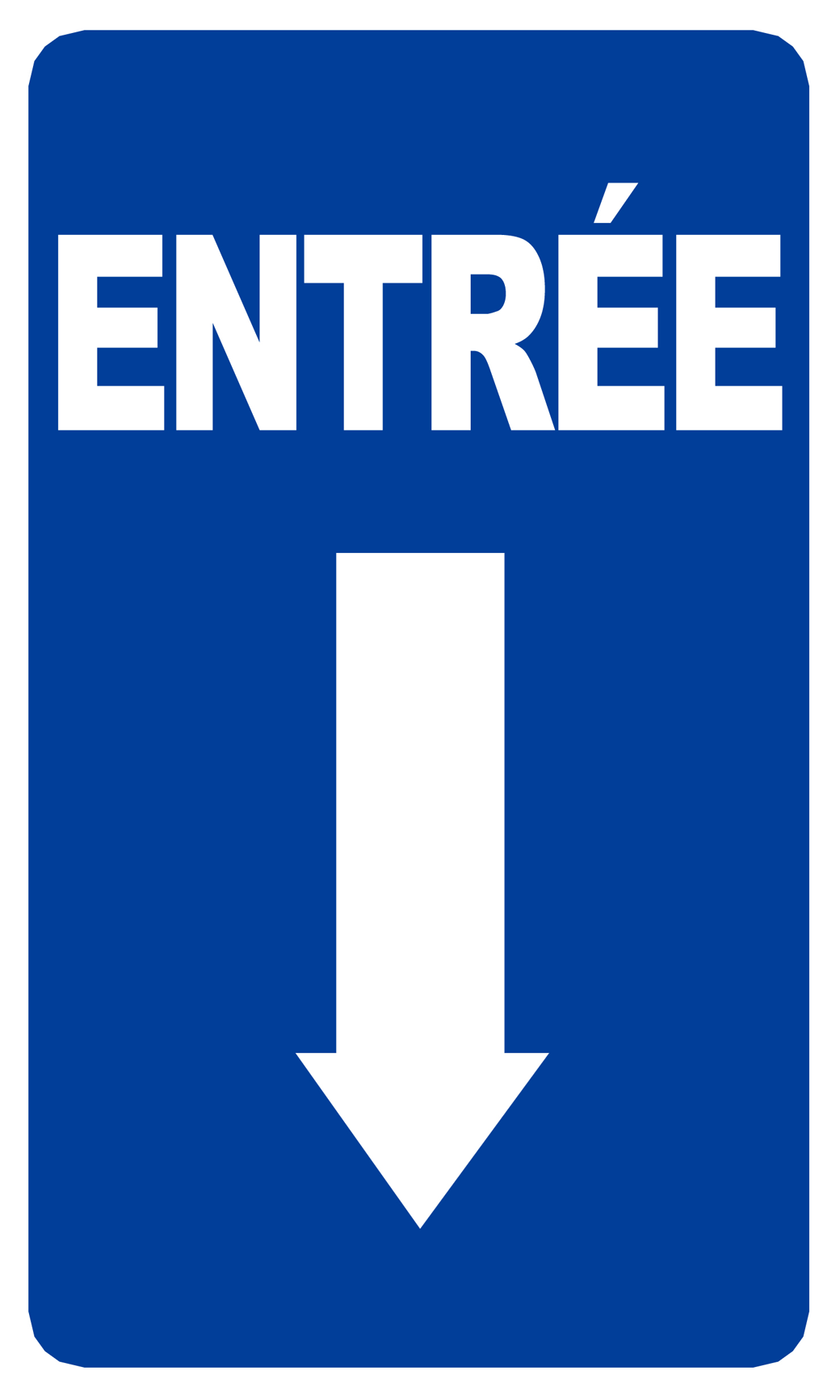 Entrée flèche vers le bas (25x15cm) - Sticker/autocollant