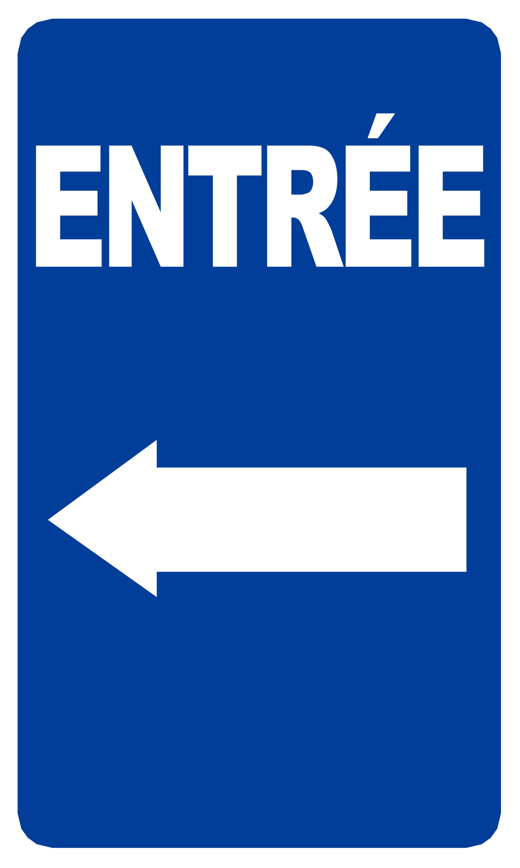 Entrée flèche vers la gauche (25x15cm) - Sticker/autocollant
