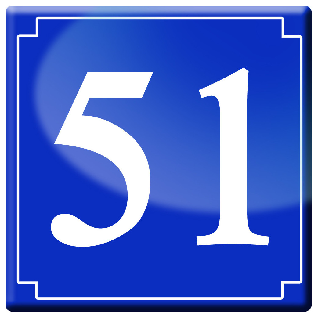 numéroderue51 - classique 10x10cm - Sticker/autocollant