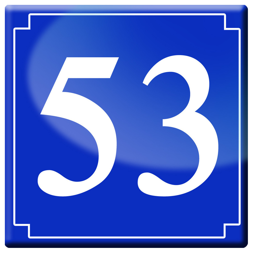 numéroderue53 - classique 10x10cm - Sticker/autocollant