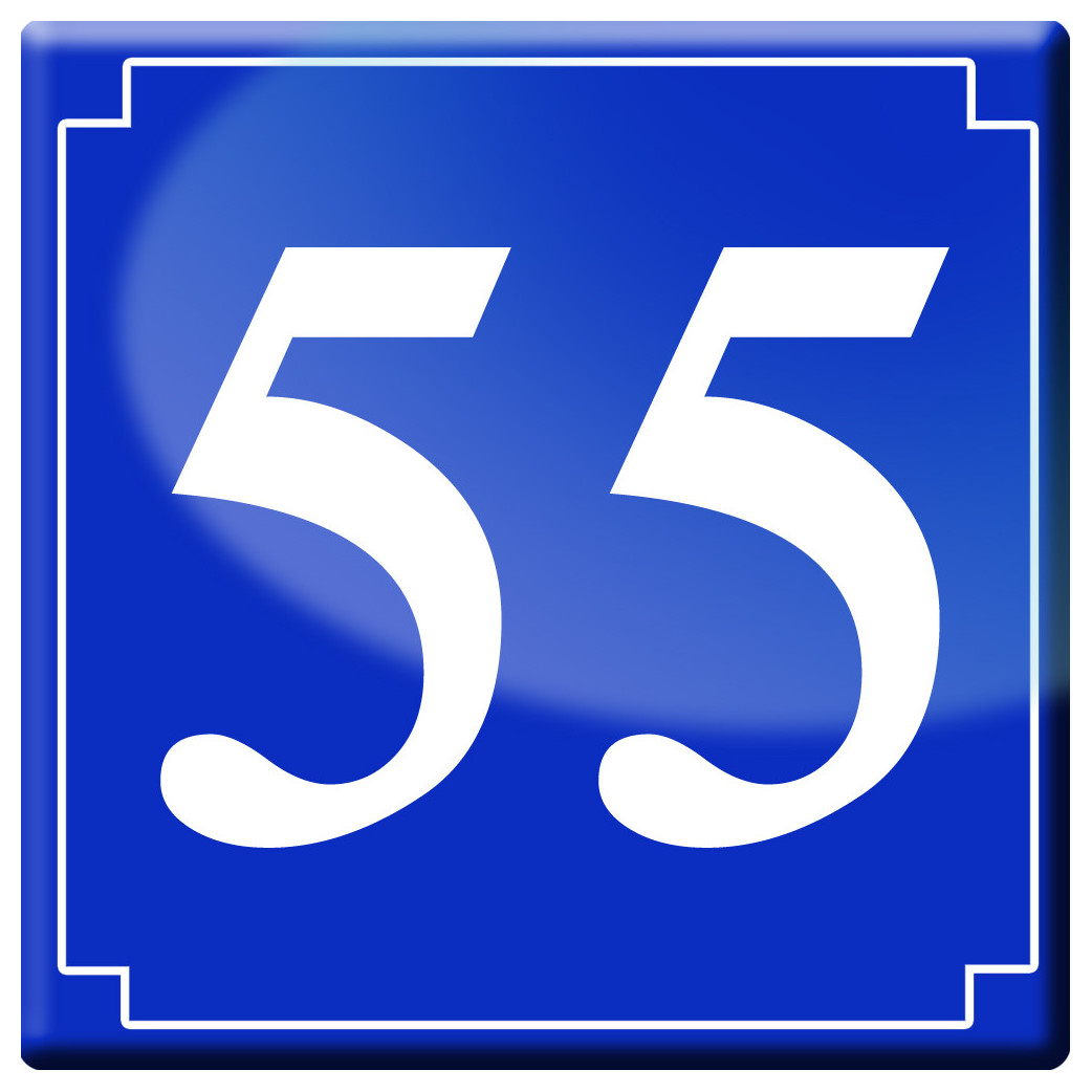 numéroderue55 - classique 10x10cm - Sticker/autocollant