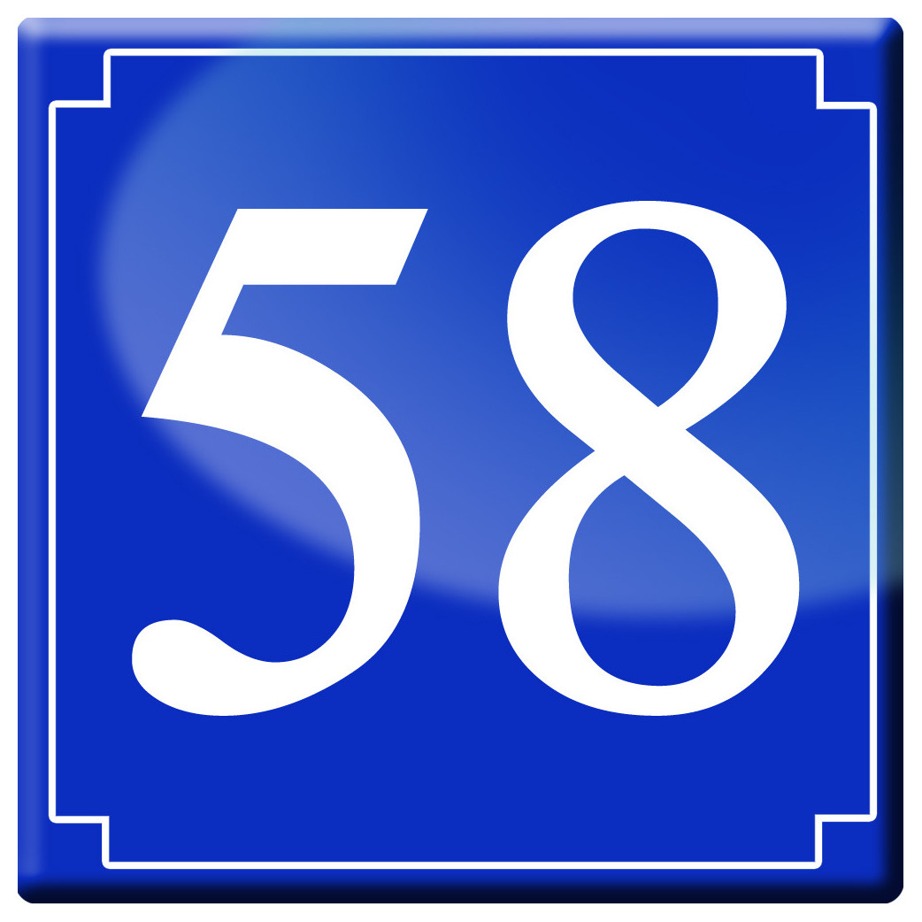 numéroderue58 - classique 10x10cm - Sticker/autocollant