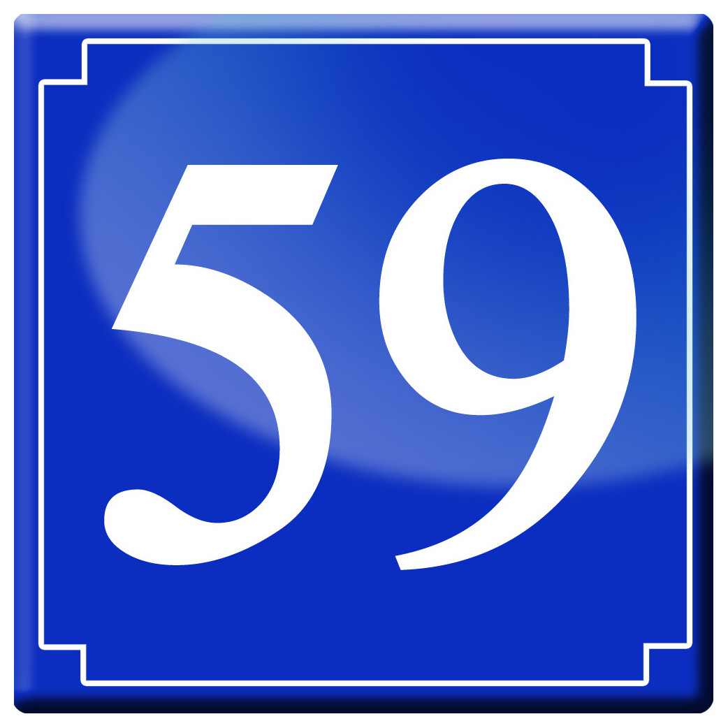 numéroderue59 - classique 10x10cm - Sticker/autocollant