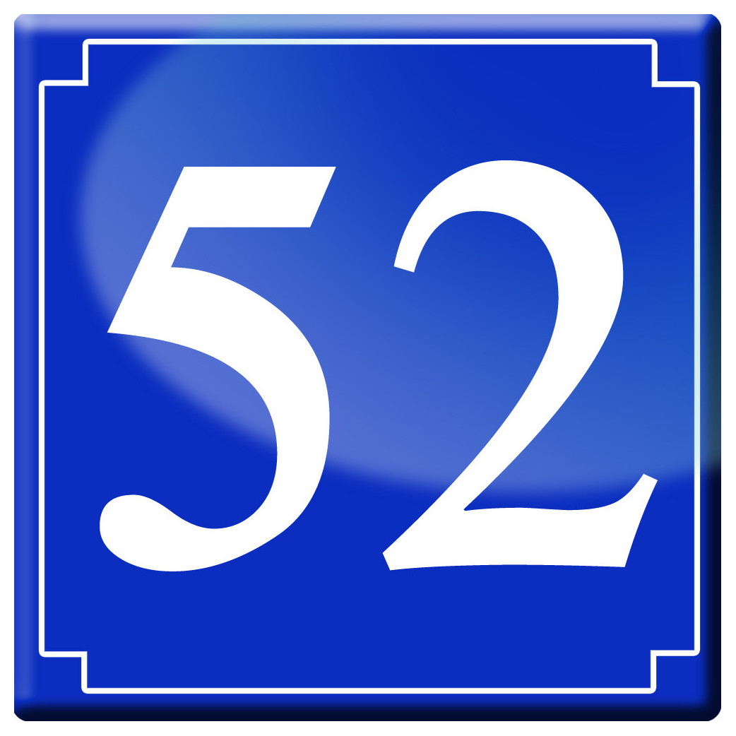 numéroderue52 - classique 10x10cm - Sticker/autocollant