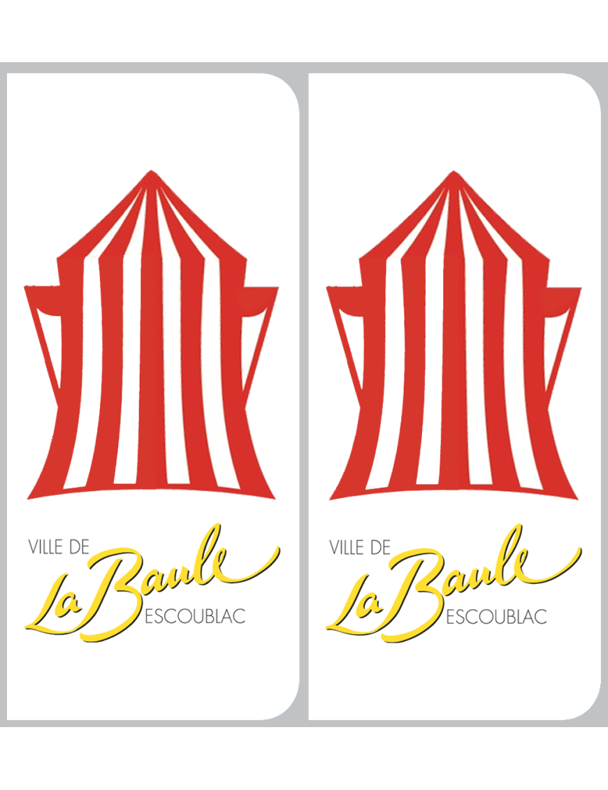 2 Stickers Plaque Auto Département Logo 10 - Décoratif, Fabriqué En France, Garantie 3 Ans