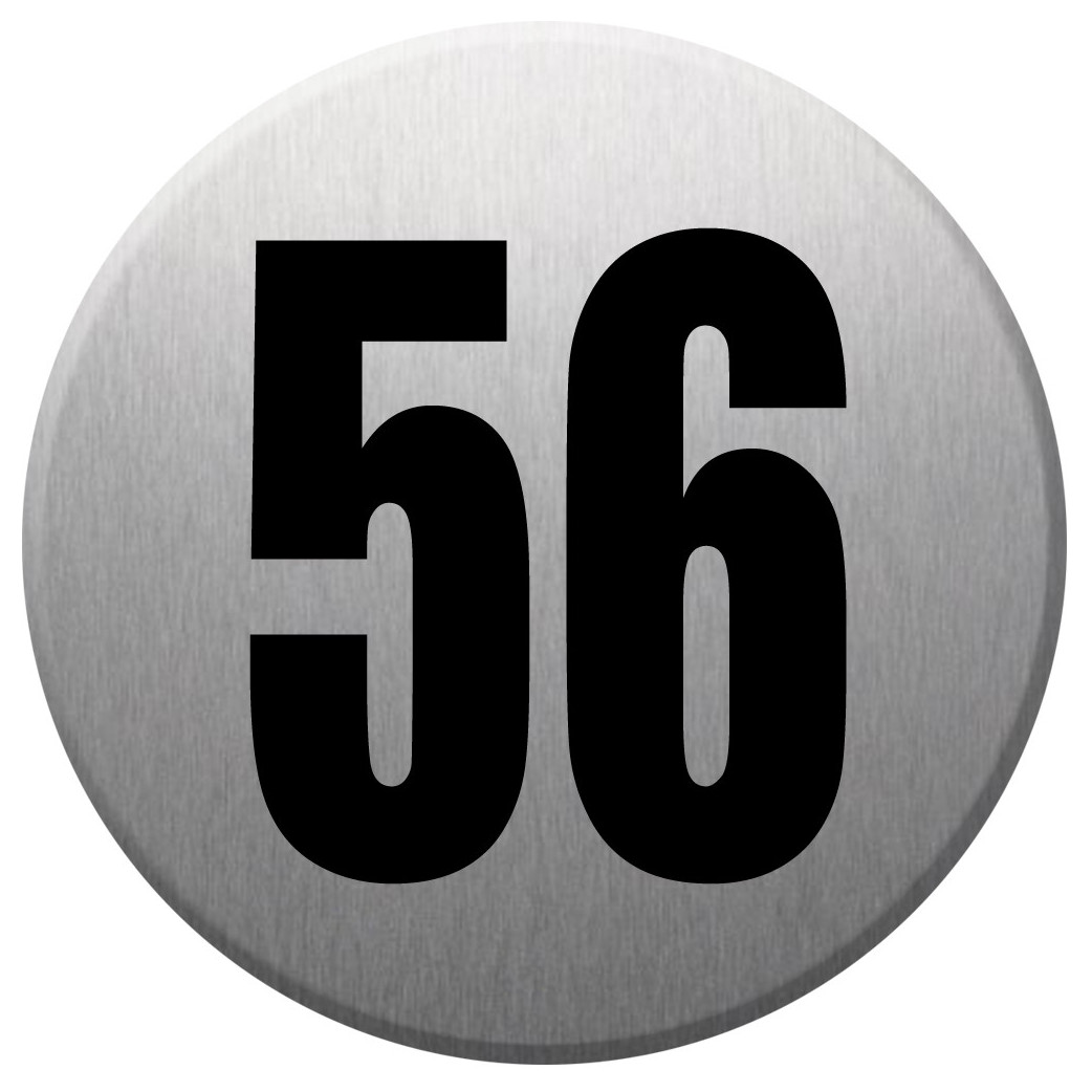 numéroderue56 - gris brossé 10x10cm - Sticker/autocollant