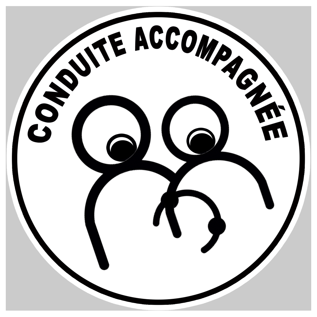 conduite accompagnée le virage - 15cm - Sticker/autocollant