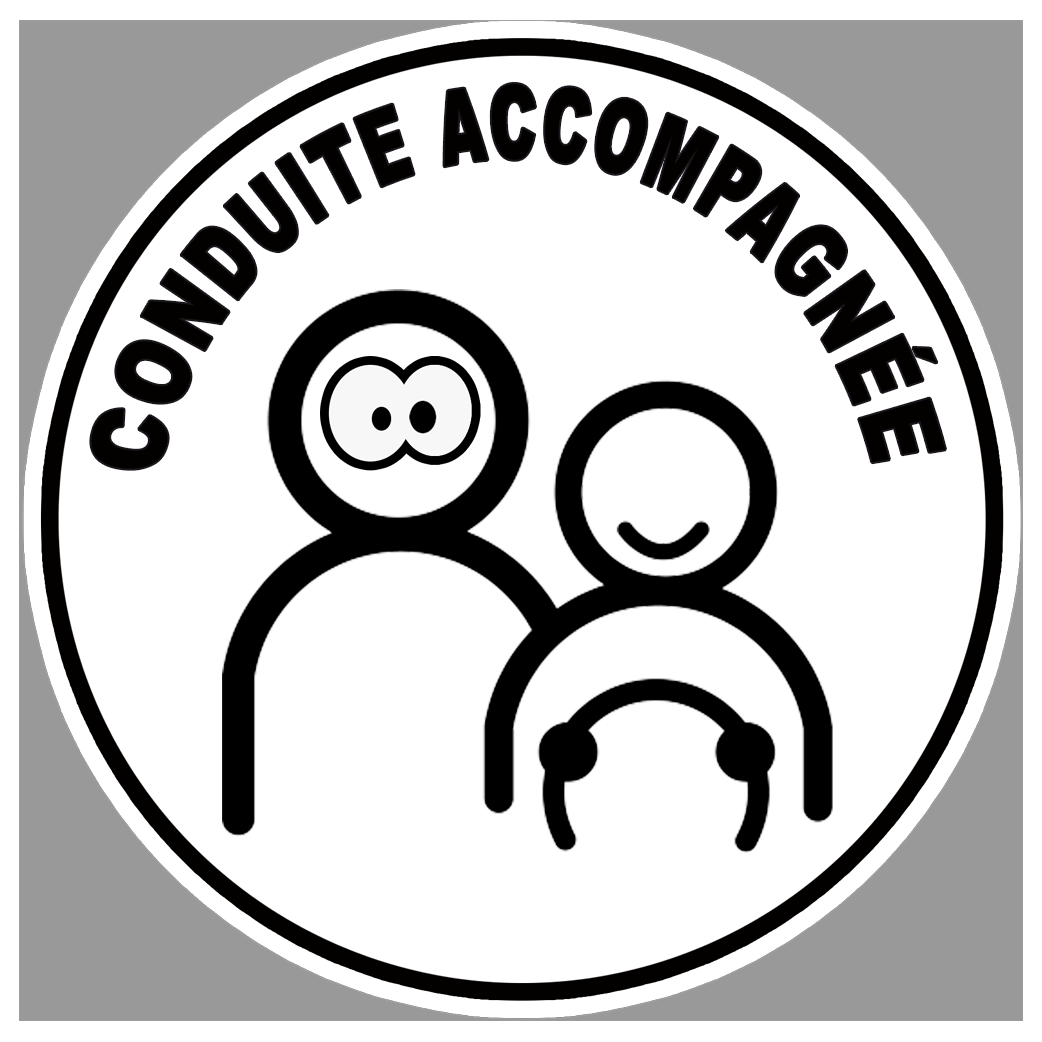 conduite accompagnée adulte concentré - 15cm - Sticker/autocollant