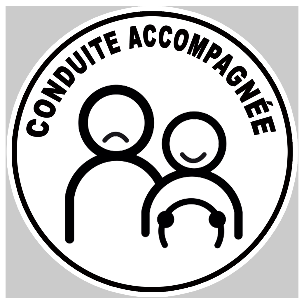 conduite accompagnée stress adulte - 15cm - Sticker/autocollant