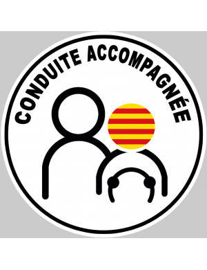 Conduite accompagnée catalane - 15cm - sticker/autocollant