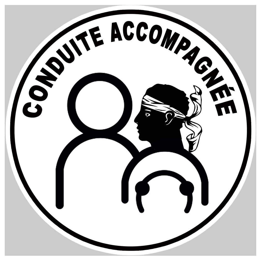 conduite accompagnée Corse - 15cm - Sticker/autocollant