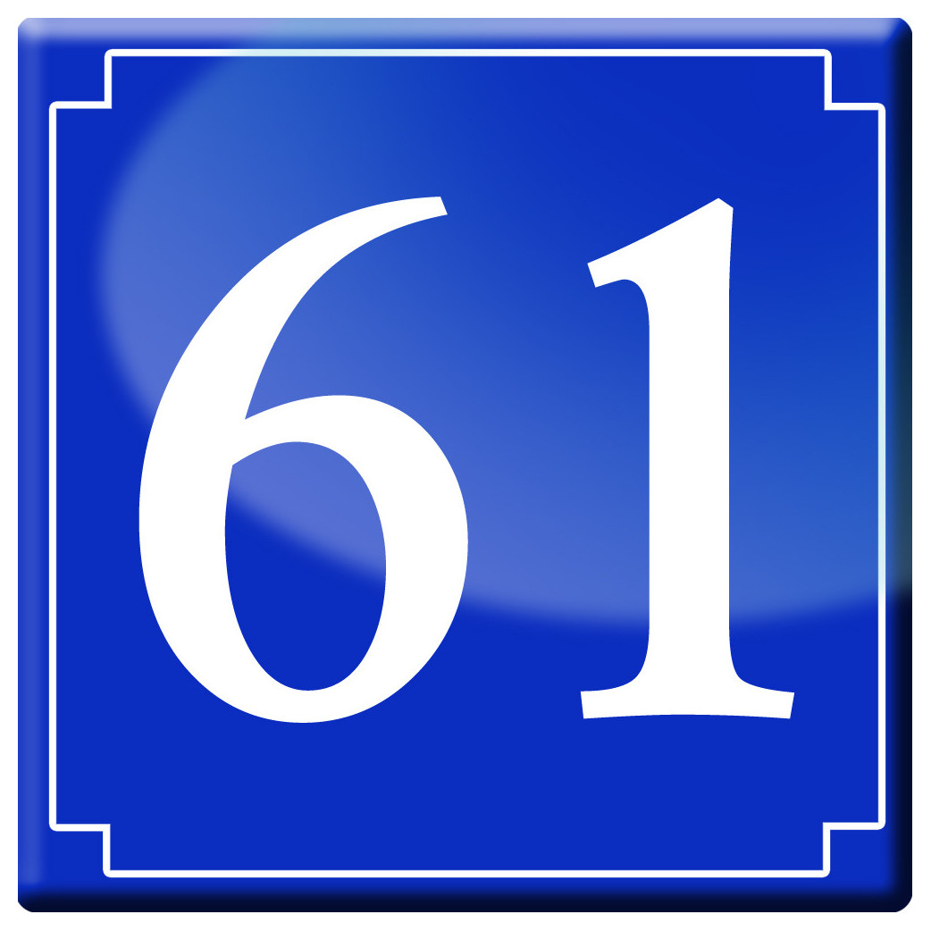 numéroderue61 - classique 10x10cm - Sticker/autocollant