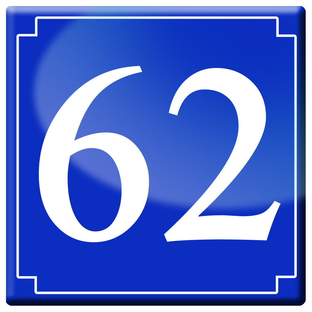 numéroderue62 - classique 10x10cm - Sticker/autocollant