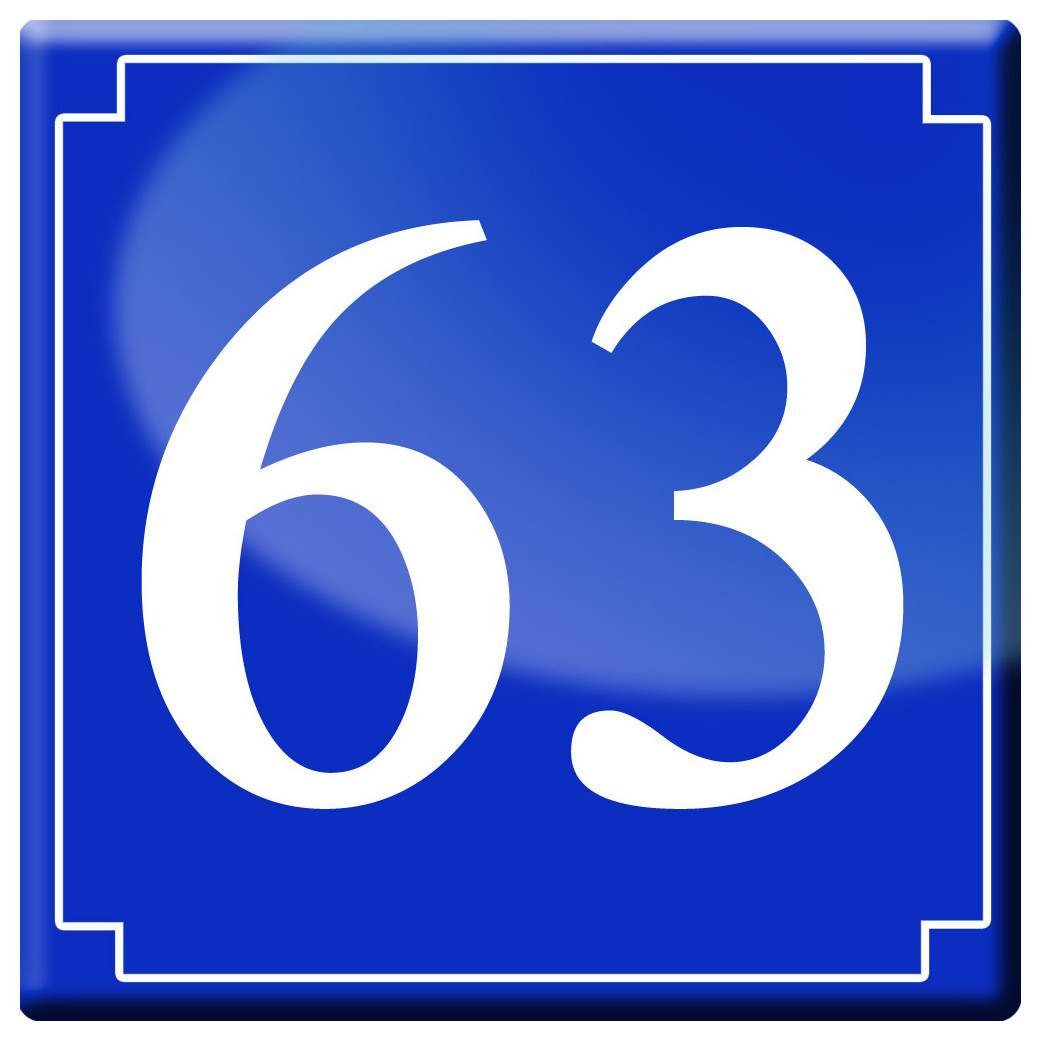 numéroderue63 - classique 10x10cm - Sticker/autocollant