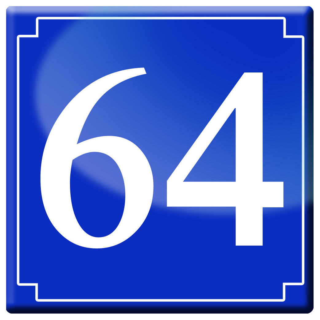 numéroderue64 - classique 10x10cm - Sticker/autocollant