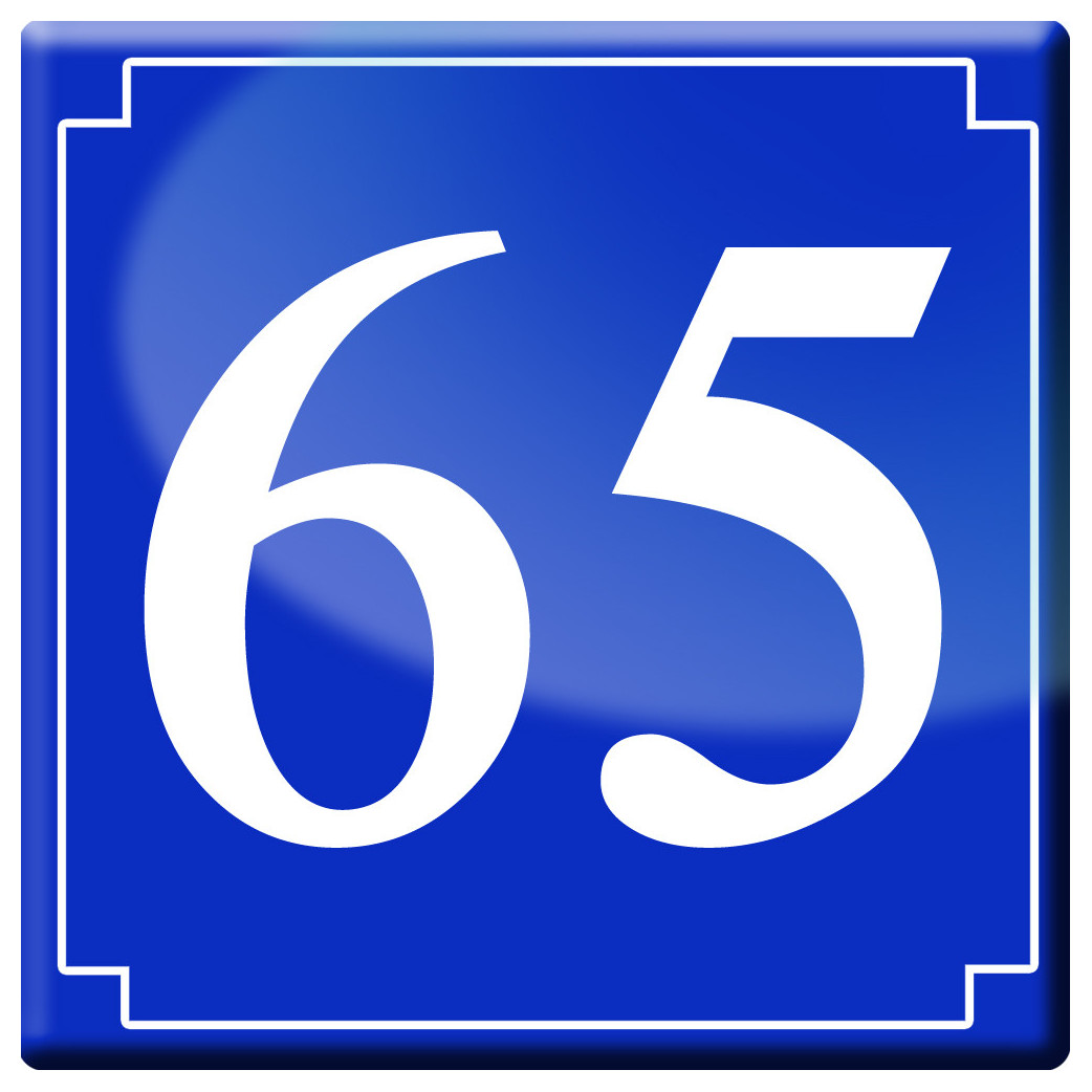 numéroderue65 - classique 10x10cm - Sticker/autocollant