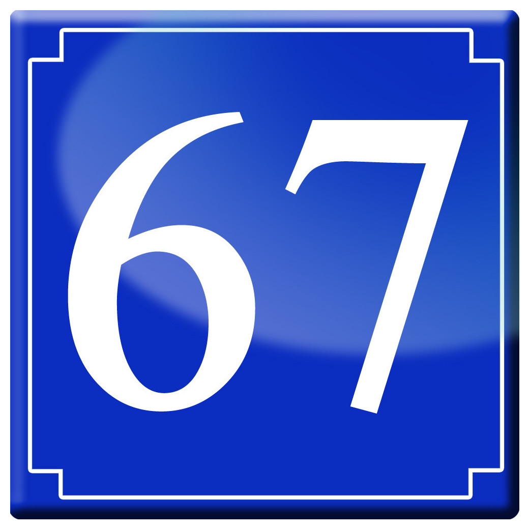 numéroderue67 - classique 10x10cm - Sticker/autocollant