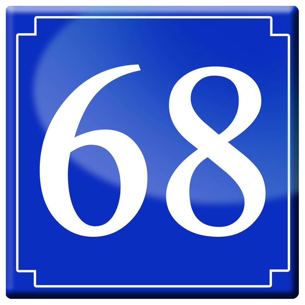 numéroderue68 - classique 10x10cm - Sticker/autocollant