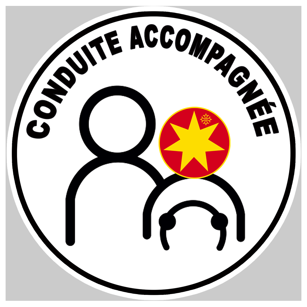 conduite accompagnée Pays d'Oc - 15cm - Sticker/autocollant