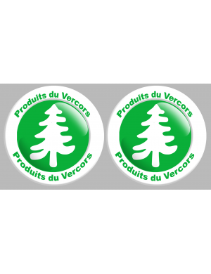 Série Produits du Vercors (2 fois 10x10cm) - Sticker/autocollant