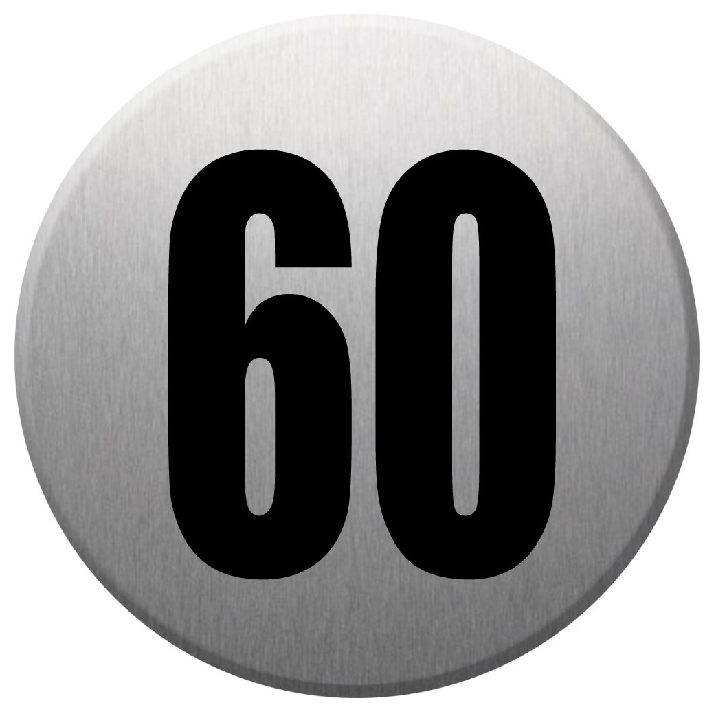 numéroderue60 - gris brossé 10x10cm - Sticker/autocollant