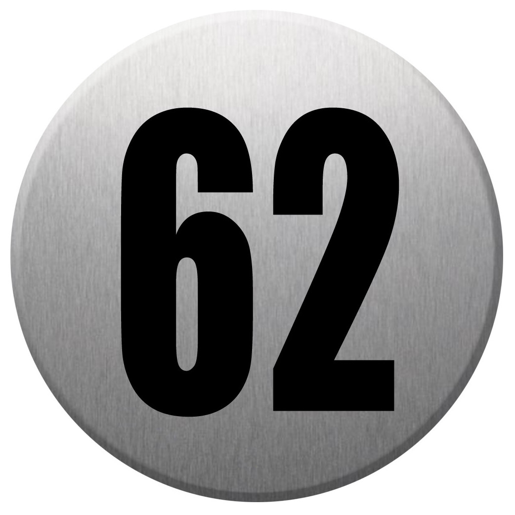 Numéroderue62 - gris brossé 10x10cm - Sticker/autocollant