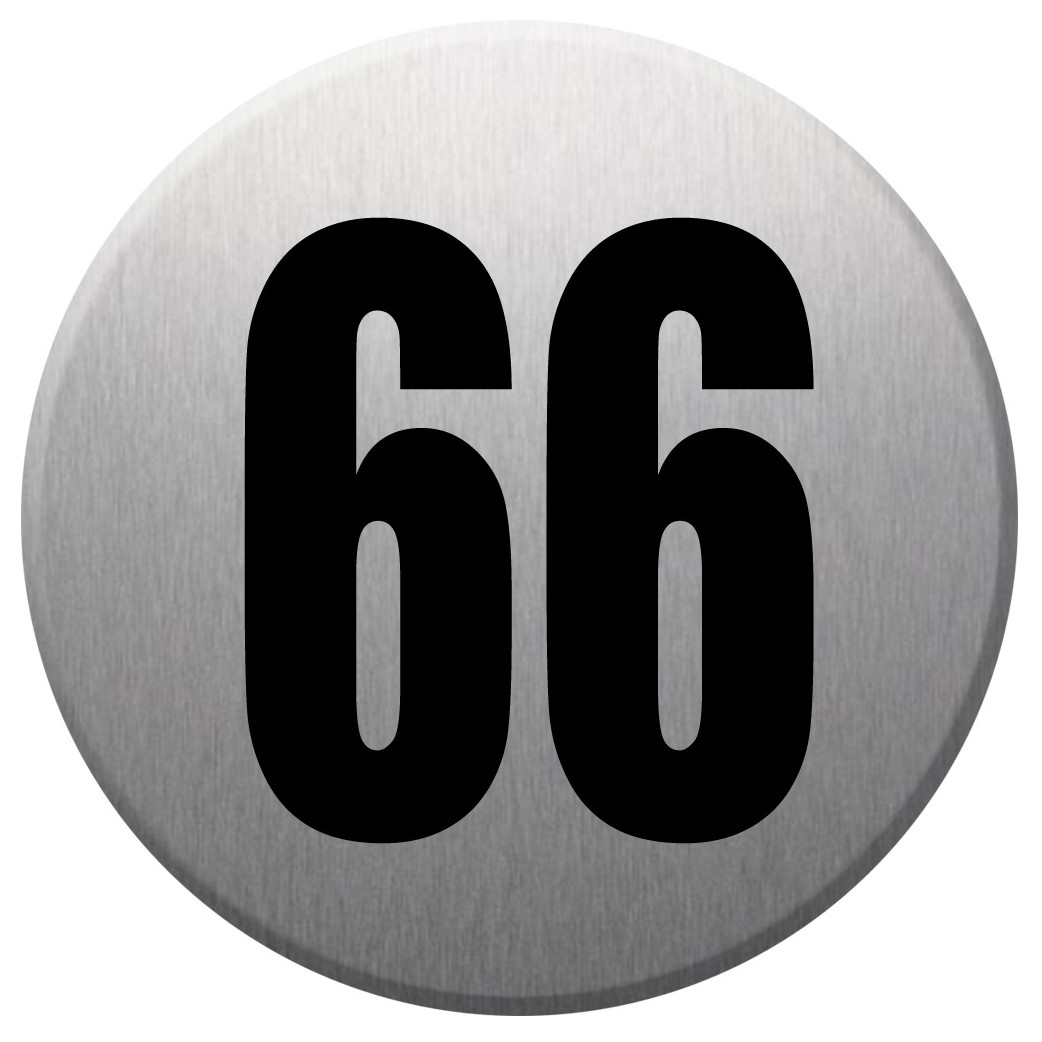 numéroderue66 - gris brossé 10x10cm - Sticker/autocollant