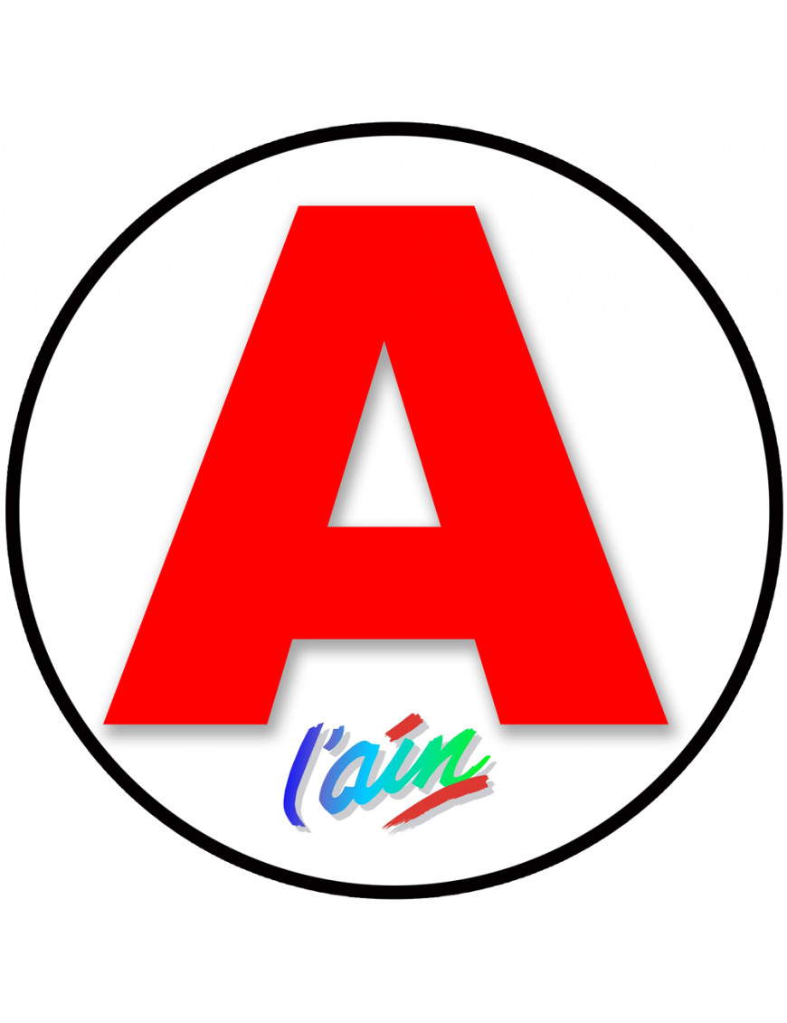 A 01 Ain - 15cm - Sticker/autocollant