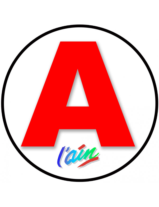 A 01 Ain - 15cm - Sticker/autocollant A 01 Ain - 15cm - Sticker/autocollant