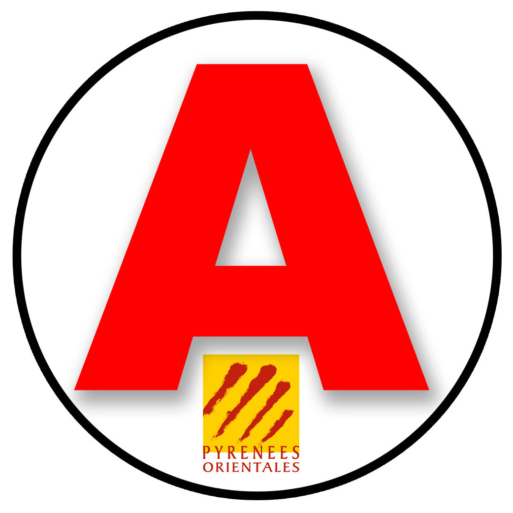 A 66 Les Pyrénées orientales - 15cm - Sticker/autocollant
