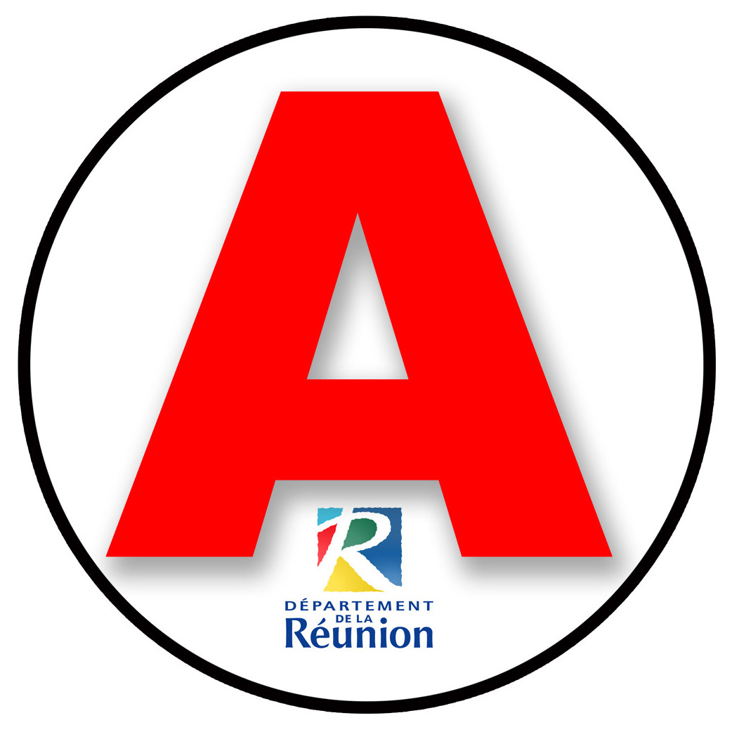 A 974 La Réunion - 15cm - Sticker/autocollant