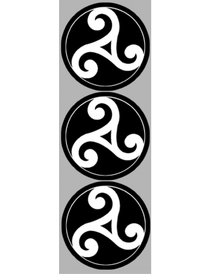 Triskel / Triskèle (3 fois 9cm) -  Sticker/autocollant