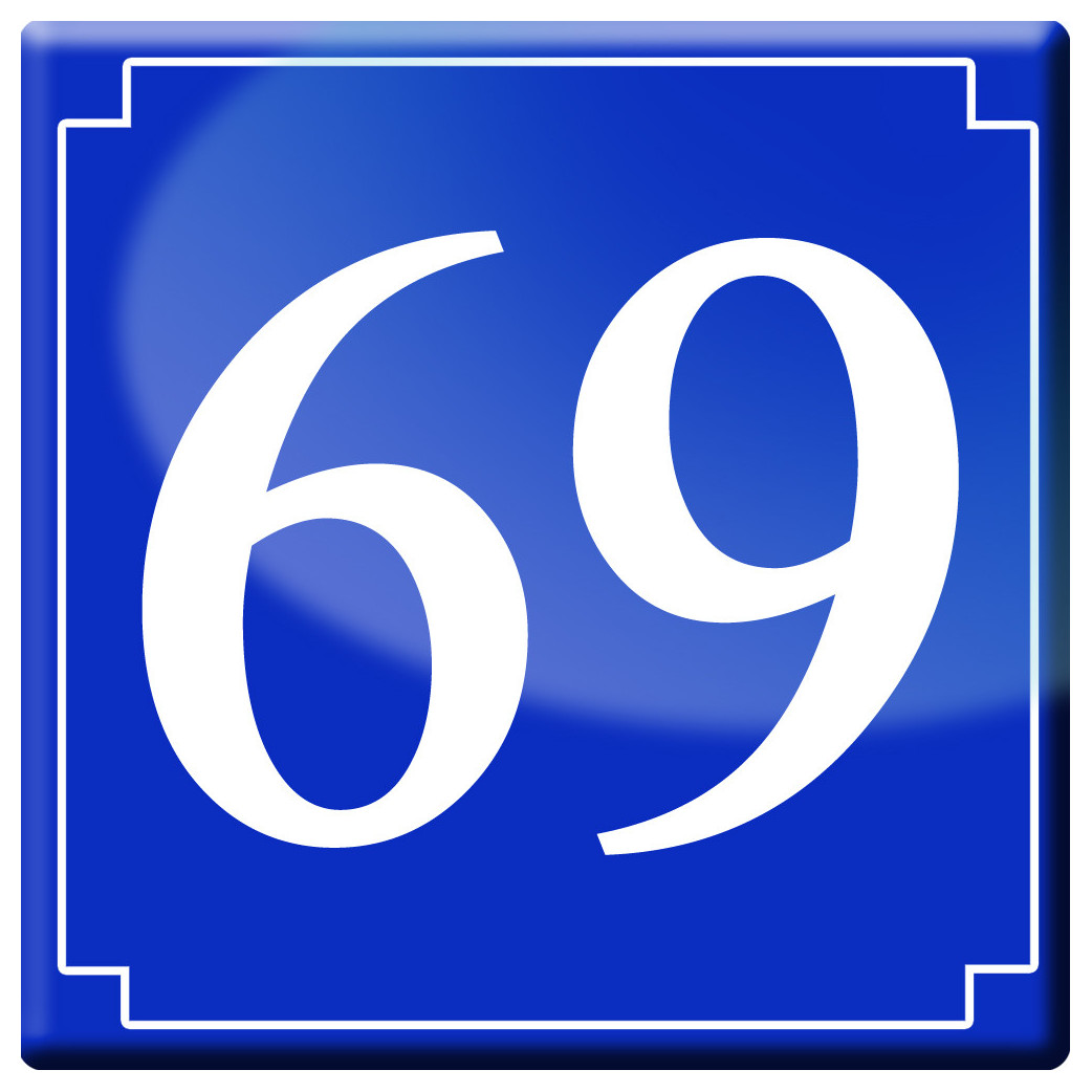 numéroderue69 - classique 10x10cm - Sticker/autocollant