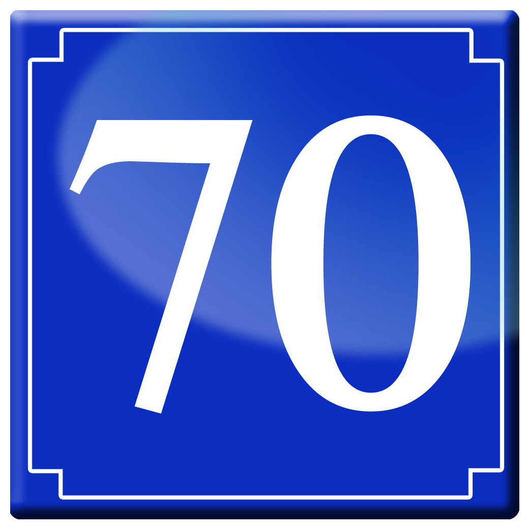 numéroderue70 - classique 10x10cm - Sticker/autocollant