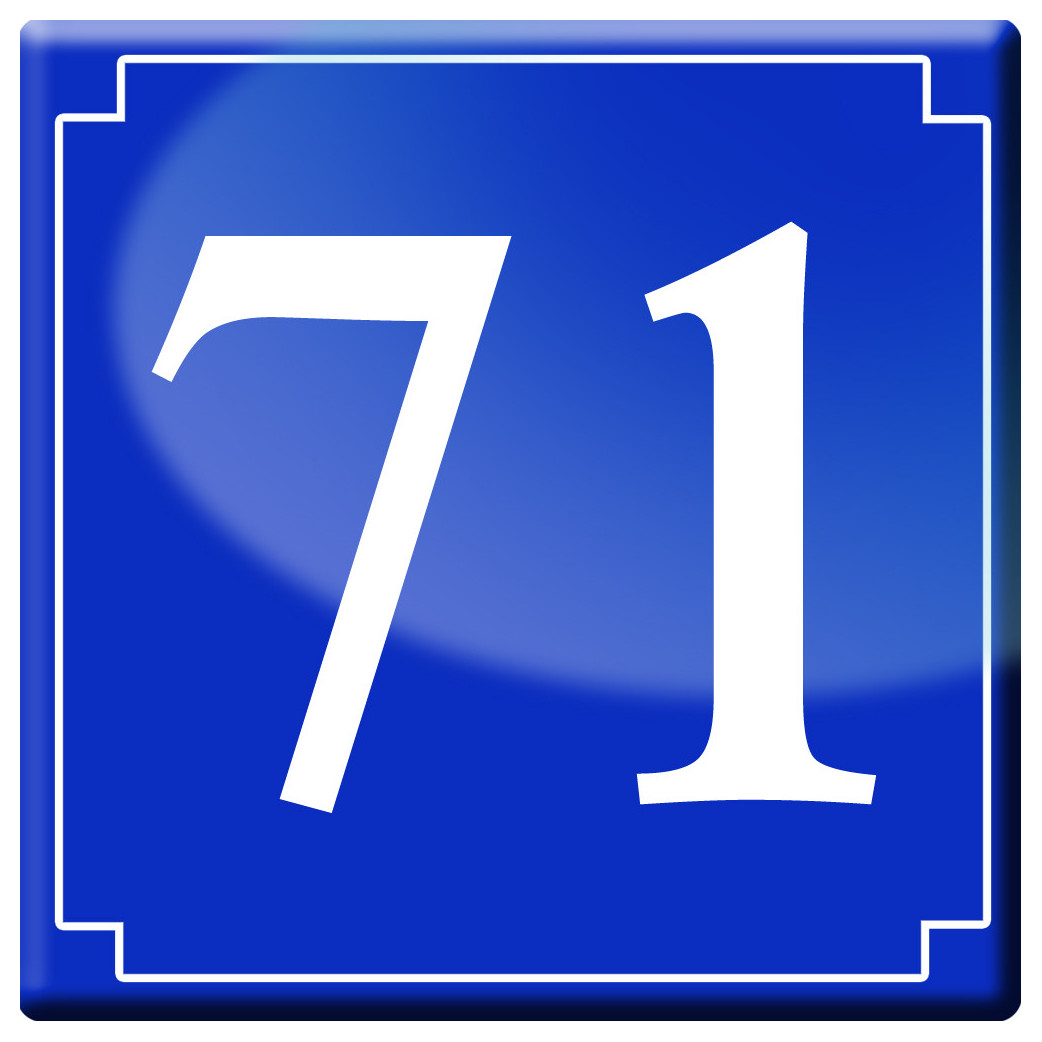 numéroderue71 - classique 10x10cm - Sticker/autocollant